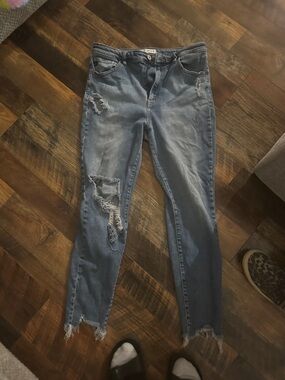 KanCan Distressed Light Blue Skinny Jeans